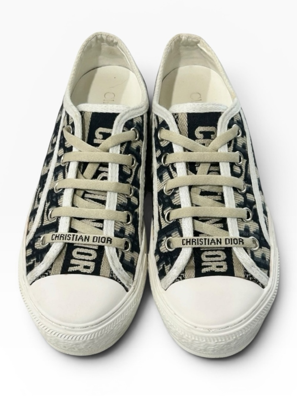 Walk'n'Dior Sneaker Deep Blue Dior Oblique Embroidered Cotton 37 - Picture 8 of 14